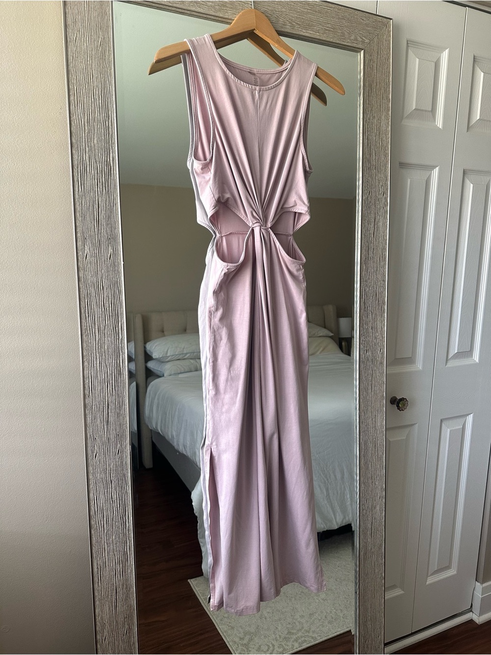 Beyond Yoga Pink Sleeveless Twist Cutout Wide-Leg Athletic Lounge Jumpsuit Small